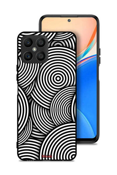 Tolwak غطاء حماية لهاتف Honor X8 4G بنمط دوائر وهمية