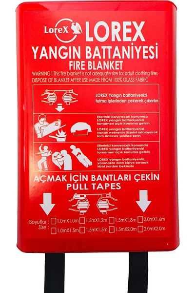 Mena Rise Şirinshop Lr-Fb1010B Fire Fighting Blanket with Box 100cm X 100cm 1108107