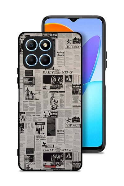 Tolwak غطاء حماية لهاتف Honor X6 بتصميم صحيفة تسجيلية