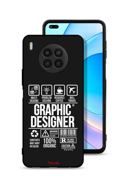 Tolwak غطاء حماية لهاتف Honor 50 Lite، ملصق مصمم جرافيكي