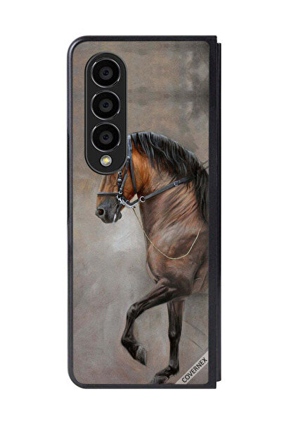 Covernex غطاء حماية لهاتف سامسونج جالاكسي زد فولد 4 صورة حصان عتيقة