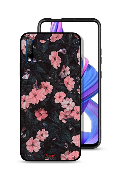 Tolwak غطاء حماية لهاتف Honor 9X (الصين) - لون الخوخ والورود الصغيرة