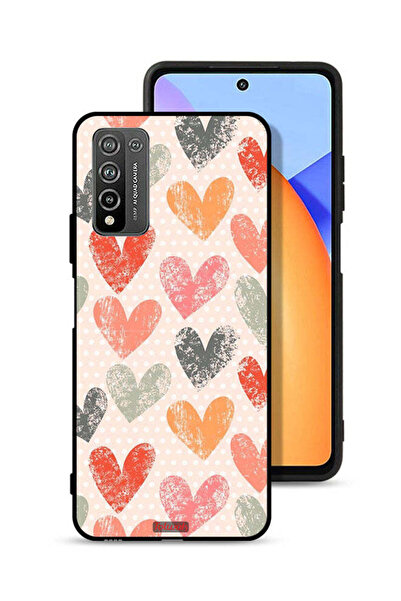 Tolwak Honor 10X Lite Protective Case Cover Hearts Art