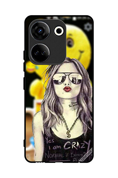 Covernex Protective Case Cover For Tecno Camon 20 Yes I Am Crazy Normal Is Bo...