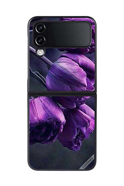 Covernex غطاء حماية لهاتف سامسونج جالاكسي زد فليب 4 - زهور داكنة