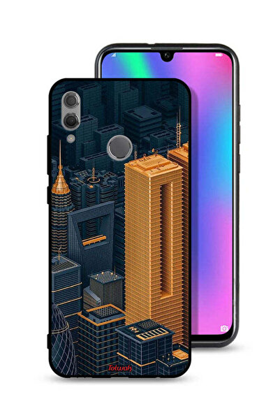 Tolwak غطاء حماية لهاتف Honor 10 Lite برسومات مباني فنية