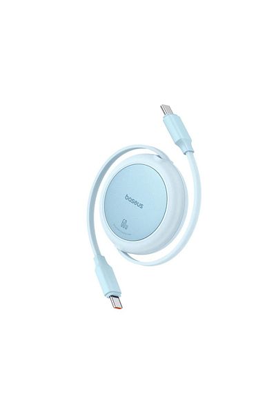 Baseus Retractable Charging / Data Cable Type-C to Type-C, 60W, 1m, Baseus, Free2Pull Mini, Blue