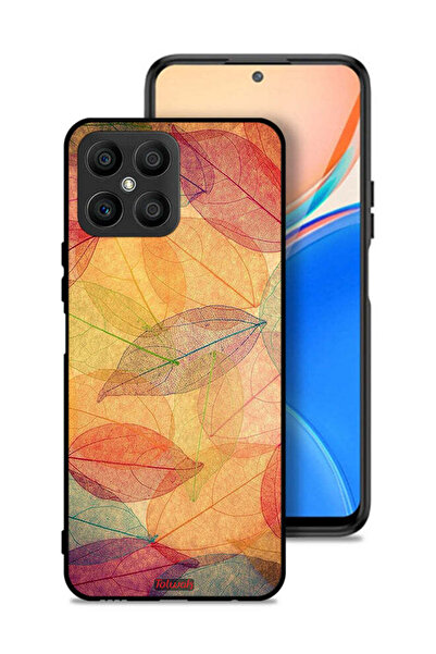Tolwak Honor X8 4G Protective Case Cover Leaves Abstract Digital Art