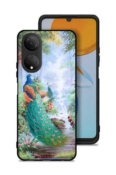 Tolwak غطاء حماية لهاتف Honor X7 بنقشة الطاووس