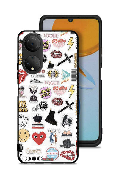 Tolwak Honor X7 Protective Case Cover No Bad Vibes Stickers