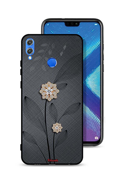 Tolwak غطاء حماية لهاتف Honor 8X برسومات زهور ماسية
