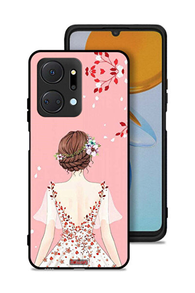 Tolwak غطاء حماية لهاتف Honor X7a برسومات فتاة واقفة