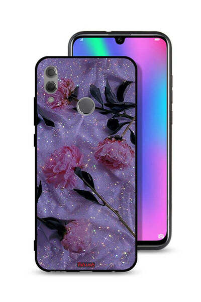 Tolwak غطاء حماية لهاتف Honor 10 Lite بنقشة ورود لامعة