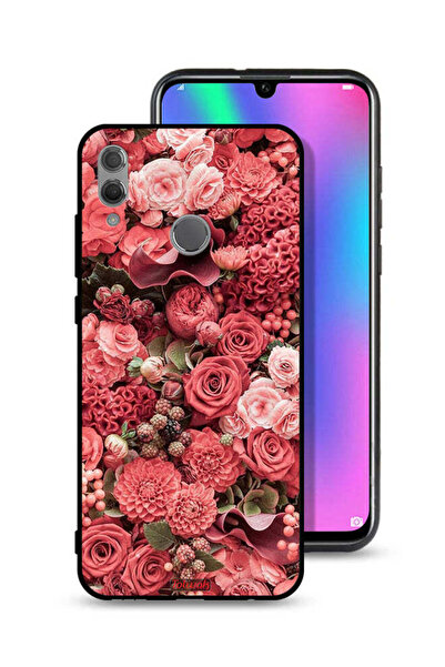 Tolwak غطاء حماية لهاتف Honor 10 Lite بلون الخوخ والورود