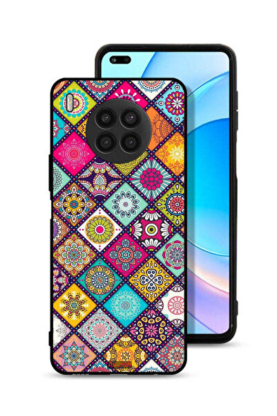 Tolwak غطاء حماية لهاتف Honor 50 Lite بنقشة مربعات ماندالا