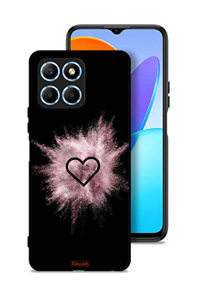 Tolwak غطاء حماية لهاتف Honor X8 5G بنقشة قلب لامع
