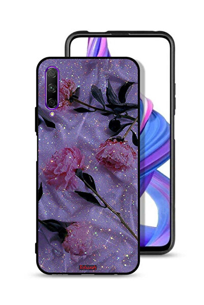 Tolwak غطاء حماية لهاتف Honor 9X Pro بنقشة ورود لامعة
