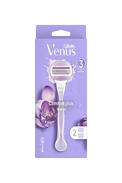 Venüs Venus Comfort Breeze Razor + 2 Blades (For Women - Purple)