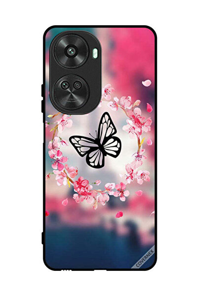 Covernex غطاء حماية لهاتف هواوي نوفا 11 إس إي بتصميم فراشة وحلقات زهور
