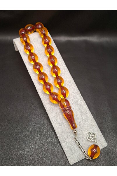 Han Ticarethane نموذج التميمة المصبوبة حسب الطلب باللون البرتقالي، مسبحة من الخرز الكهرماني