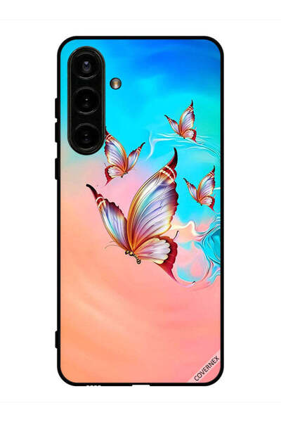 Covernex غطاء حماية لهاتف سامسونج جالاكسي S24 بلس، فراشات تحلق فوق لون الطلاء
