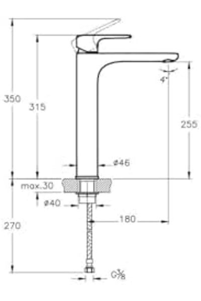 Mena Rise Şirinshop Root Round A42707 Bowl Sink Faucet 1108107