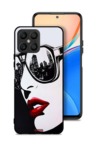 Tolwak غطاء حماية Honor X8 4G بوجه فتاة وفن تجريدي