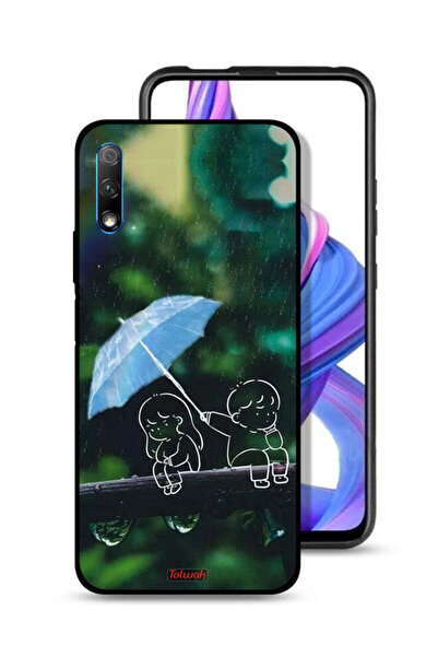 Tolwak غطاء حماية لهاتف Honor 9X (الصين) - زوجين من الفن التجريدي