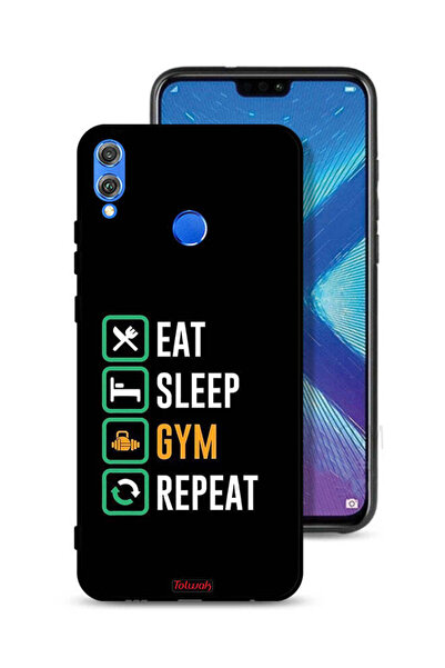 Tolwak غطاء حماية Honor 8X Eat Sleep Gym Repeat
