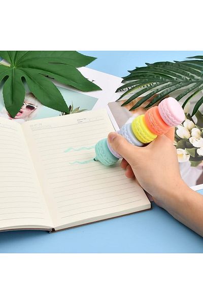 Mena Rise Highlighter Pastel Colored Artistic Marker Pen Set - 6 Kinds of Colors