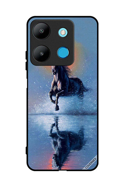 Covernex غطاء حماية لجهاز Infinix Smart 7 - رسمة حصان يركض في الماء