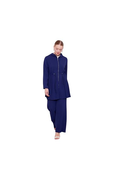 Levidor Double Suit with Gathered Waist and Pleated Detail
