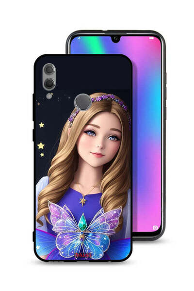 Tolwak غطاء حماية لهاتف Honor 10 Lite بتصميم فتاة فراشة لطيفة
