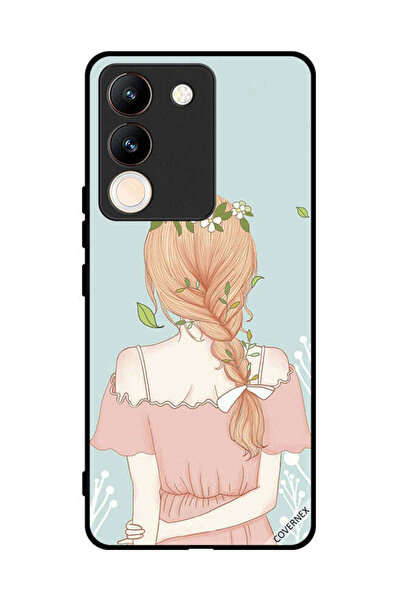 Covernex غطاء حماية لهاتف فيفو Y200 بفتاة واقفة لطيفة المظهر