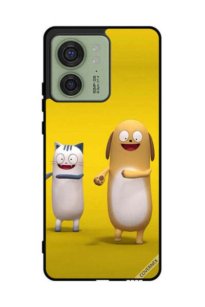 Covernex Protective Case Cover For Motorola Edge 40 Cat Dog Story