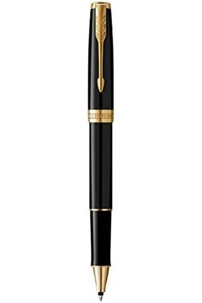 Mena Rise Şirinshop Sonnet Rollerball Pen |   Black Paint with Gold Decoration |   Fine Tip |   Black Ink |   Gift
