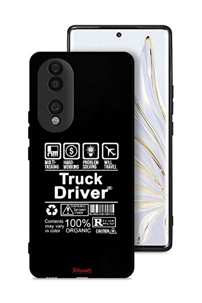 Tolwak غطاء حماية لهاتف Honor 70، ملصق سائق شاحنة