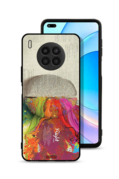 Tolwak غطاء حماية لهاتف Honor 50 Lite بتصميم تجريدي لعلم الدماغ