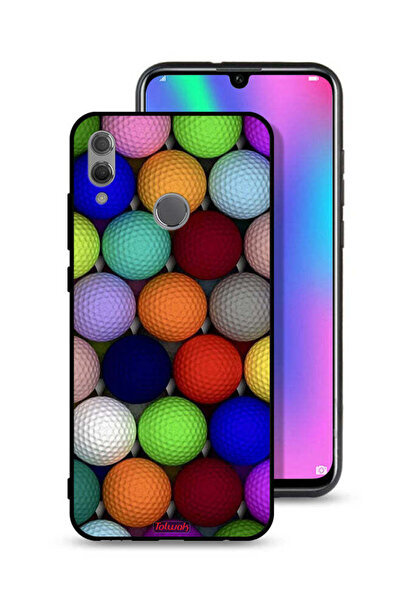 Tolwak غطاء حماية لهاتف Honor 10 Lite بتصميم كرات فنية تجريدية