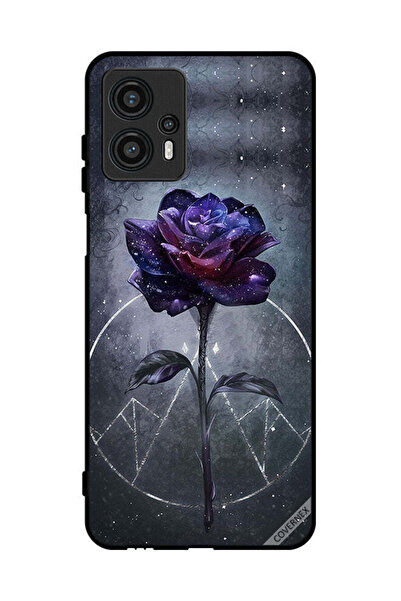 Covernex غطاء حماية لهاتف موتورولا موتو جي 13 - خلفية زهور داكنة