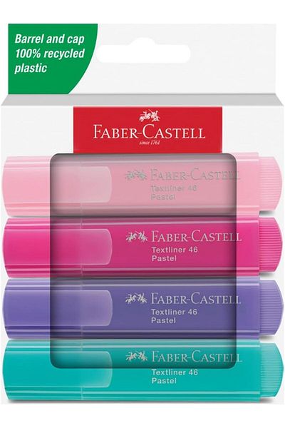 Mena Rise Diyar-Ifırsatshop Highlighter Pen Set, 4-Piece, Pastel Colors, Water-Based Ink, Durable V