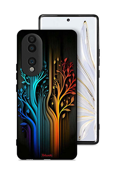 Tolwak غطاء حماية لهاتف Honor 70 برسومات أوراق الشجر