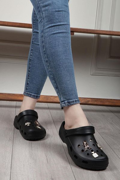 stilfest Women's Daily Orthopedic Beach Slippers with Stone Accessories Black
