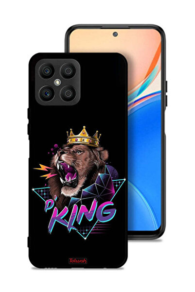 Tolwak غطاء حماية Honor X8 4G برسومات الأسد الملك