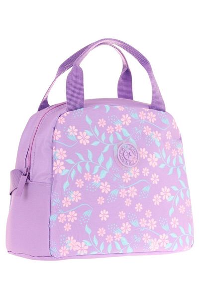 KAUKKO Purple Flower Printed Lunchbox for Girls (Thermal Insulated) (K9068)