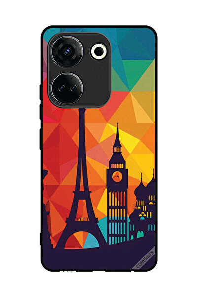 Covernex غطاء حماية لهاتف تكنو كامون 20 بنمط باريس الملون