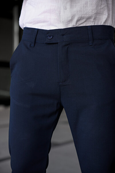 Newtime Men's Quality Stretchy Lycra Ankle Length Relaxed Fit Slim Fit Fabric Pants