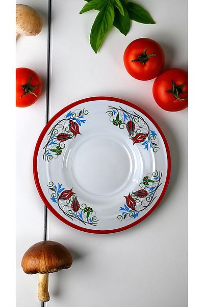 İnci Emaye No. 29 Enamel Pasta Plate Dish Serving Food Camping Picnic.dowry Pit Plate