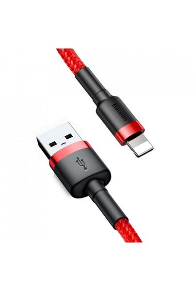 Baseus Usb To Lightning Data Cable, 1.5a, 2m, Cables (CALKLF-C09) - Red