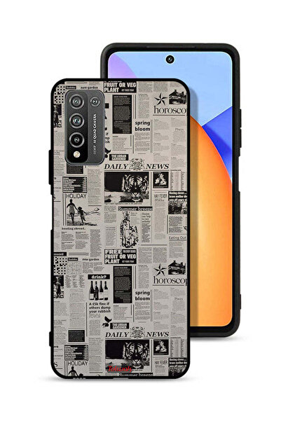 Tolwak Honor 10X Lite Protective Case Cover Newspaper Recording
